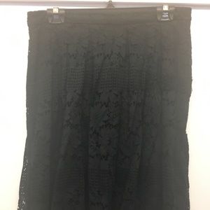 Karl Lagerfeld Black Lace Skirt